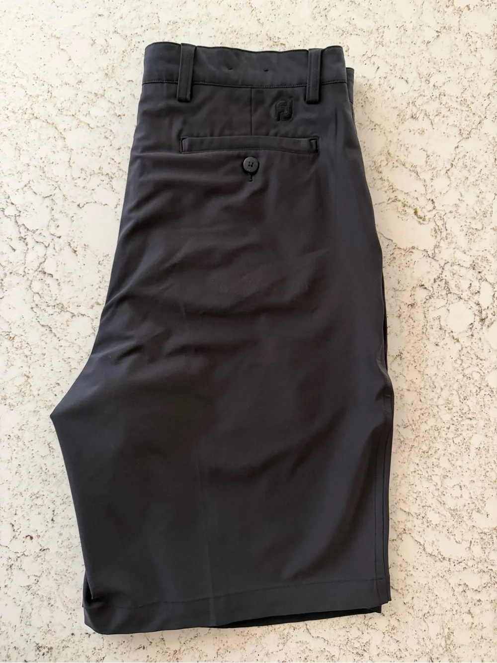 FootJoy Black Flat Front Golf Shorts